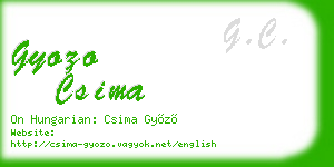 gyozo csima business card