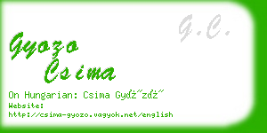 gyozo csima business card